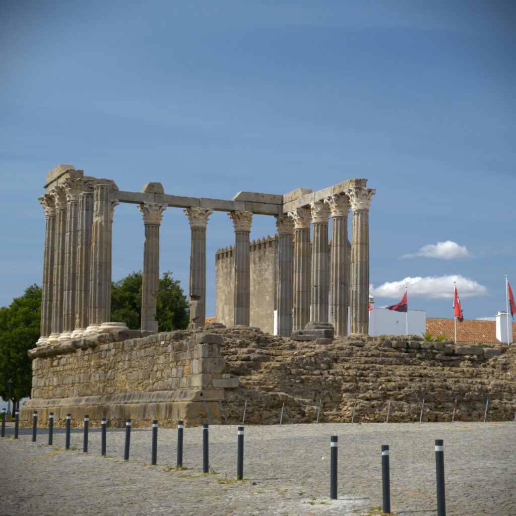 The Temple of Diana in Evora, Portugal.