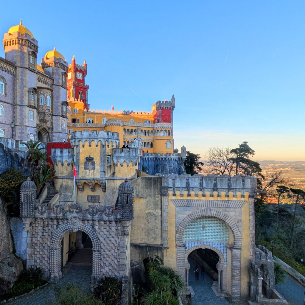 A view of Pena Palace, in Sintra, Portugal