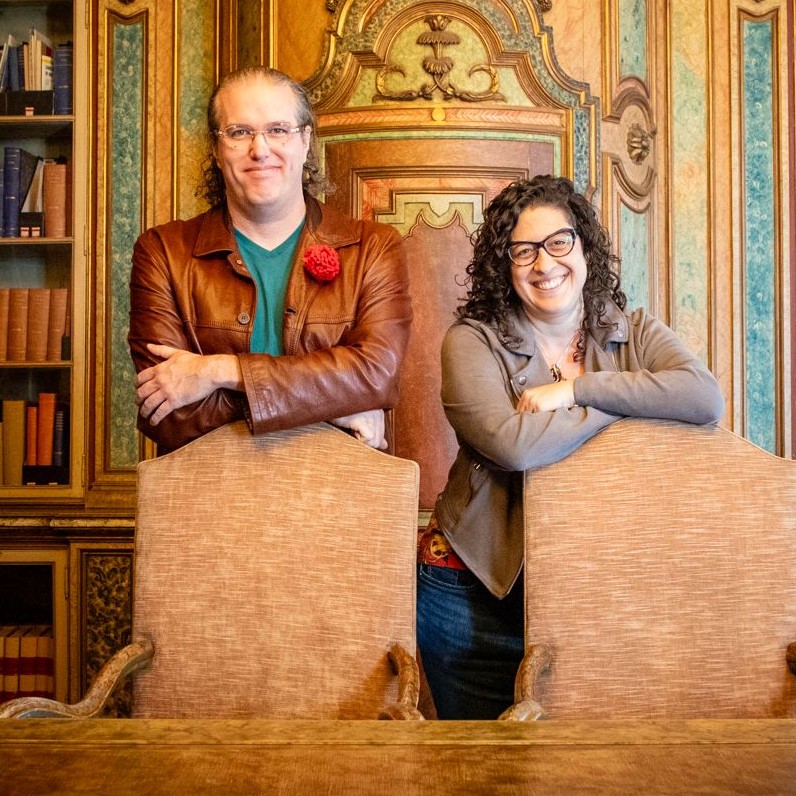 Paul Sturtevant and Arielle Gingold Portrait of Paul Sturtevant and Arielle Gingold, Stories Abroad Tours co-founders, smiling together